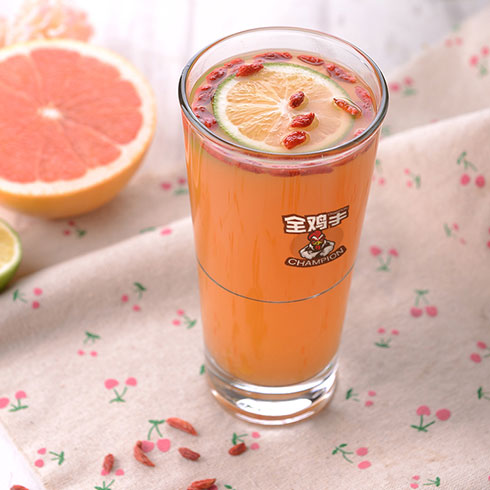 全鸡手炸鸡-柠檬枸杞茶