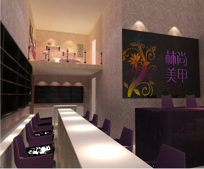 林尚美甲加盟形象店展示