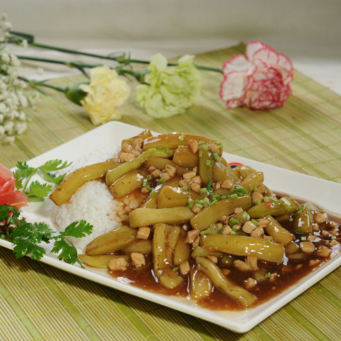 肉末烧茄子盖饭