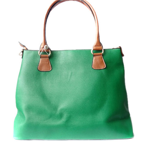 卡仙奴品牌包包-绿色纯色时尚单肩包手提包