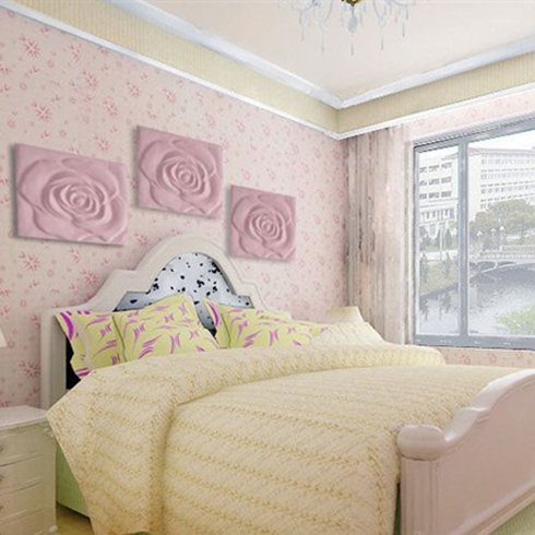 忆多彩墙艺粉色印花