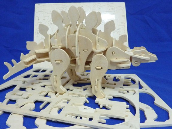 DIY木质拼装恐龙机器人