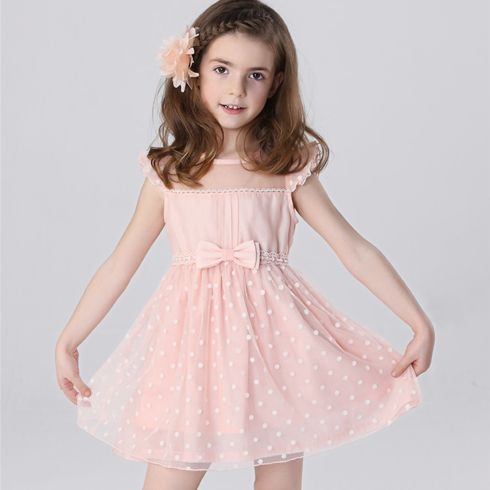 欢乐谷粉色蕾丝裙子