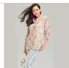 致富网小投资项目-女装加盟-春尚碎花衬衣的优