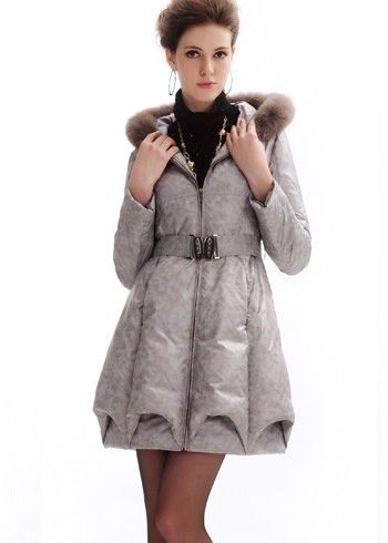 女士中长款羽绒服-品牌羽绒服女清仓长款-KAI