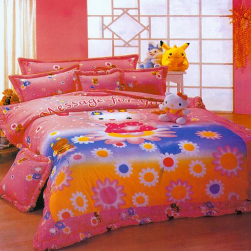 美仙子床上用品-纯棉卡通四件套床罩-美仙子家