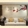 【瓷浮记】浮雕瓷砖背景墙  中国韵味艺术雕刻 咏梅背景墙脚