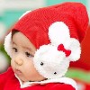 冬季韩版潮宝最爱双小白兔儿童帽子 毛绒大兔子贴标套头帽 批发
