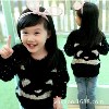 秋冬韩版潮品 儿童宝宝女童装熊猫印花长袖毛线衣套头衫