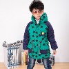 2013冬季新款韩版男童五角星高领加厚天然棉双面绒儿童棉风衣外套