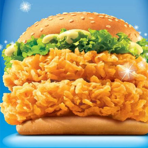 麦基客汉堡产品-双层鸡腿堡