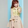 酷库女装产品-韩版中长款双排扣风衣