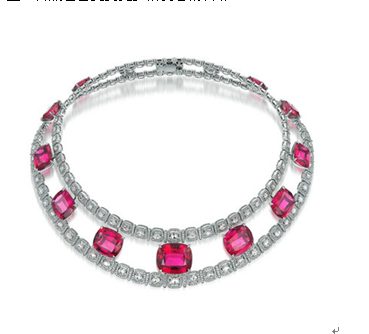 金翠福玉器珠宝产品-红宝石镶嵌项链