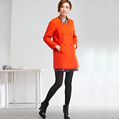 艾米女装产品-橘红色韩版女装秋装