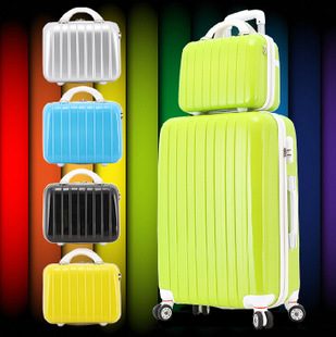 镜面纯色拉杆箱旅行行李箱包登机箱飞机万向轮
