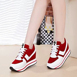 2014新款 磨砂皮内增高休闲慢跑女鞋 韩版明星