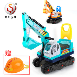 仿真可乘用学步工程车 可坐可骑儿童玩具 乘坐