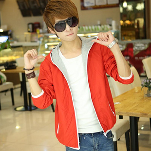 装男士外套潮韩版学生衣服男生连帽开衫卫衣男