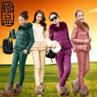 棉衣套装女款棉服三件套新款女士冬加厚女装羽