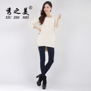 秀之美秋冬薄款踩脚打底裤女 超舒适白竹炭纤