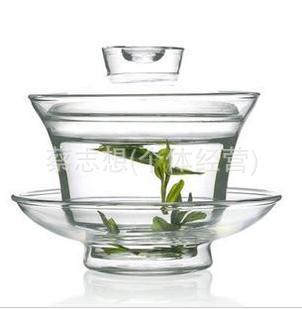 盖碗茶具套装带礼品礼盒批发 玻璃茶具套装特