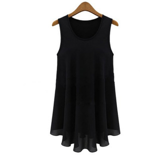 2015新款小吊带背心裙 欧美打底裙雪纺连衣裙