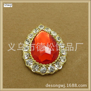 高档貂皮大衣纽扣 红色金属女装外套纽扣 电镀