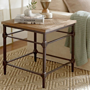 厂家直销 欧式简易金属实木多功能茶几高档复