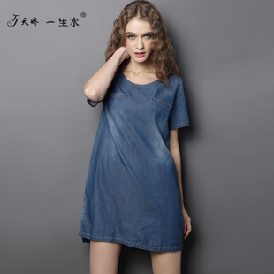 天娇一生水2014夏装新款韩版大码女装短袖胖