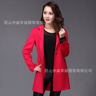 厂家直销2015新款品牌大衣欧美高端双面羊绒