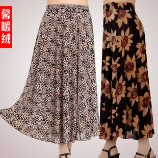厂家直销 夏季冰丝太阳裙中老年半身裙女式休