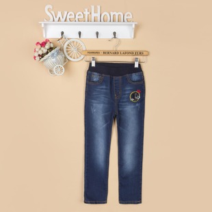童装夏男童牛仔裤外贸中大童裤儿童牛仔裤绣花
