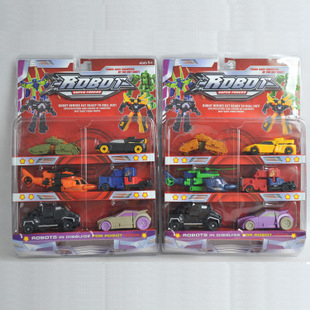 厂家直销地摊货源儿童变形金刚擎天柱组合 益