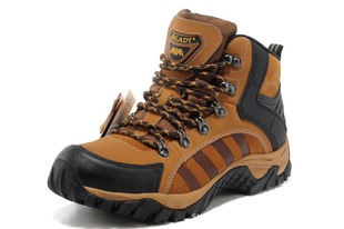 户外登山鞋 磨砂皮牛皮男鞋 高帮保暖旅游鞋秋