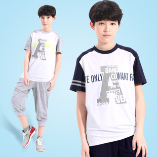 船旗少年装2015夏装新款短袖休闲套装韩版男