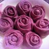 玫瑰紫薯面开花馒头