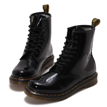 一件代发Dr马丁靴 1460黑色漆皮真皮马丁靴 英