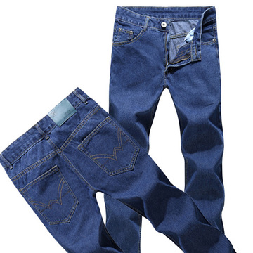 代销 大码加厚宽松休闲工装无弹直筒男牛仔长