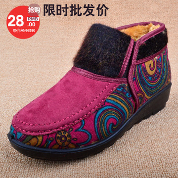 2015冬季老北京布鞋女款棉鞋加厚加绒防滑保