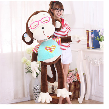 毛绒玩具眼镜猴子公仔 新奇创意儿童礼物女孩