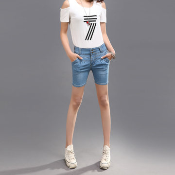 爆款 2016夏季新款韩版女式牛仔短裤修身提臀