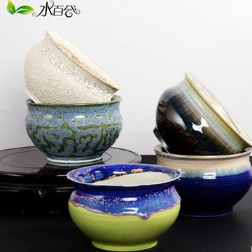 高温陶瓷大口多肉盆 多肉植物花盆个性 创意大