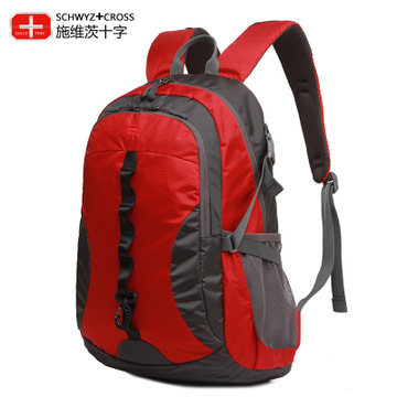 施维茨十字品牌双肩包男士背包女韩版旅行书包