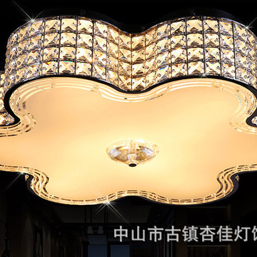 新款水晶灯 水晶卧室灯 双色LED 新款异形水晶