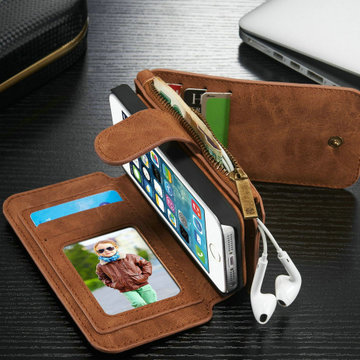 CaseMe 外贸爆款iPhone5\/SE钱包款手机皮套