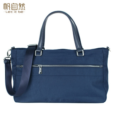 Let it be帆布料单肩包妈妈包手提中年女简约斜