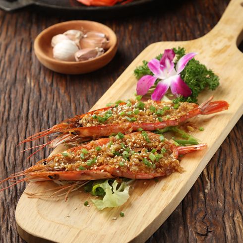 硬货海鲜饭-传统蒜蓉烤阿根廷红虾