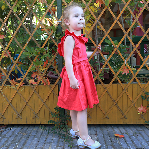 芭乐兔童装-红色公主裙