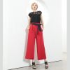 佰莉衣橱女装-红色阔腿裤