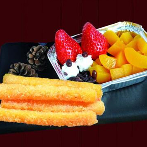 泉城烤薯特色小吃-薯条水果盒